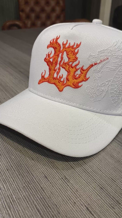 Boné Snapback Dragon Fire Branco