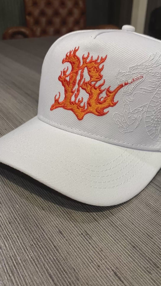 Boné Snapback Dragon Fire Branco