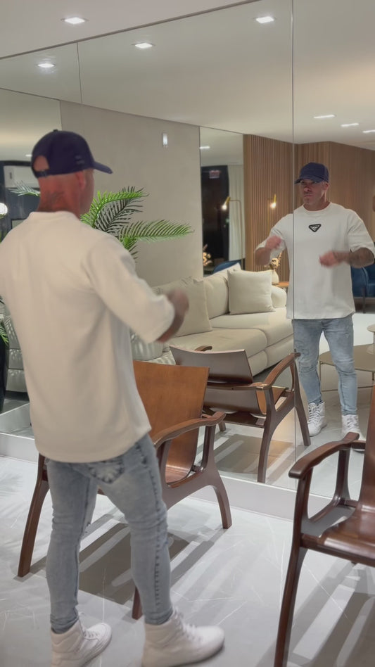 Camiseta Over Águia Textura OFF White