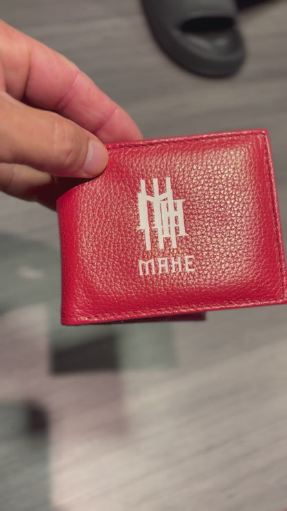 Carteira Red Logo em couro