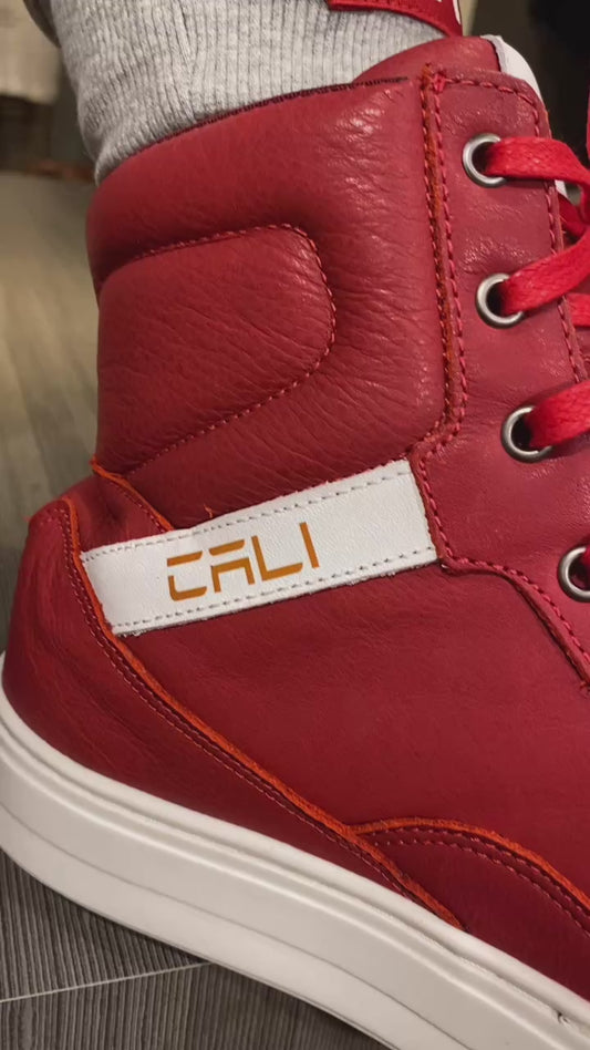 Tênis Cali Red em Couro