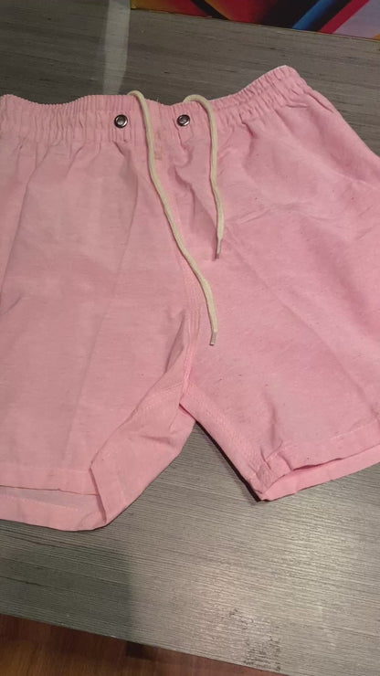 Short Mauricinho Linho Rosa