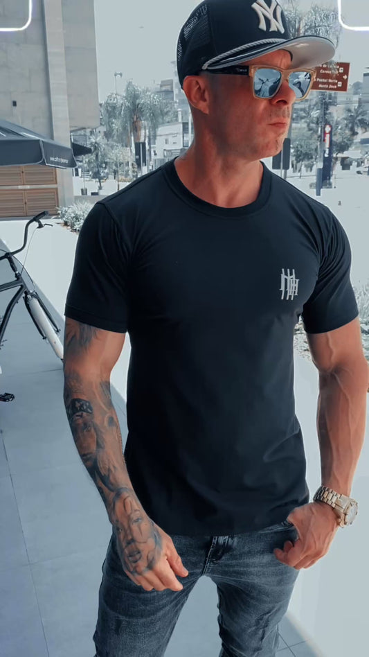 Camiseta Mahe Black Silver Refletiva