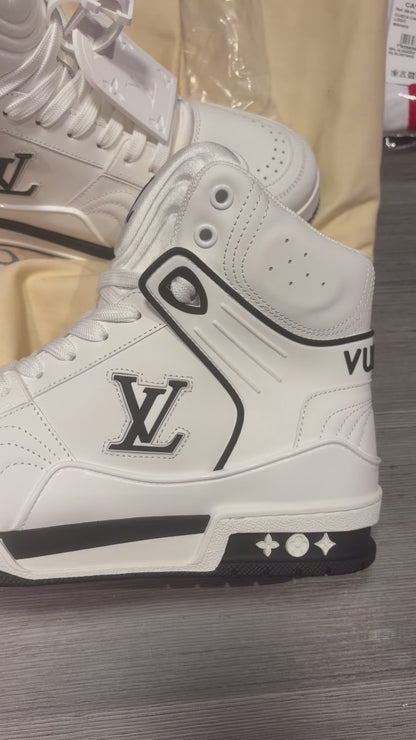 Tênis LV Luxuy importado Cano Alto Branco