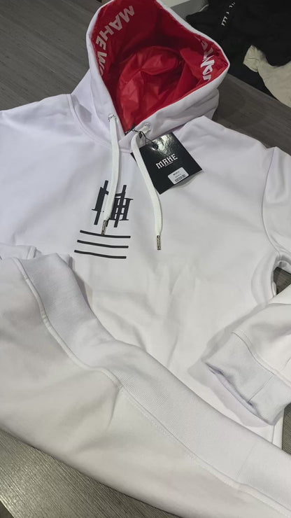 Moletom Canguru Mahe White Red