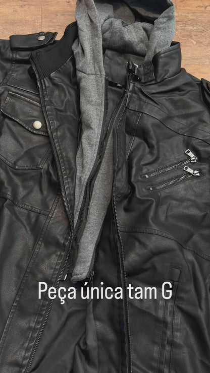 Jaqueta Urban Hood Black Forrada Capuz Moletom